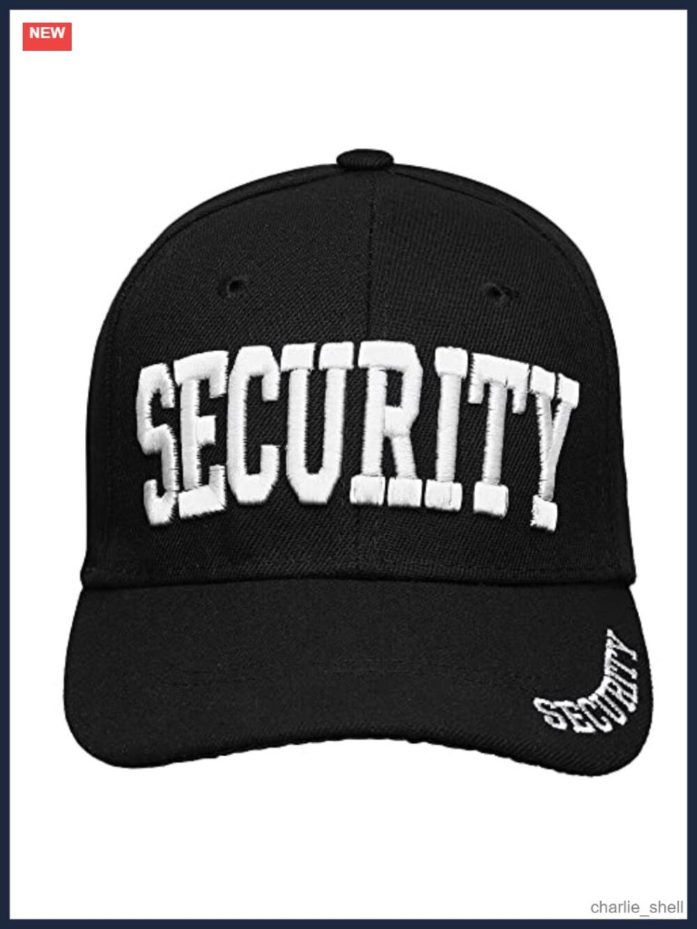 Security Embroidered Baseball Cap Adjustable Hat for Guards & Event Staff